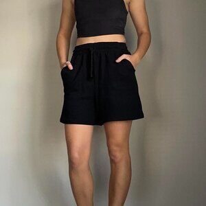 Black Terry Shorts